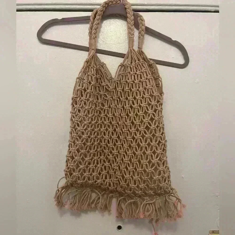Crochet Macramé Tote